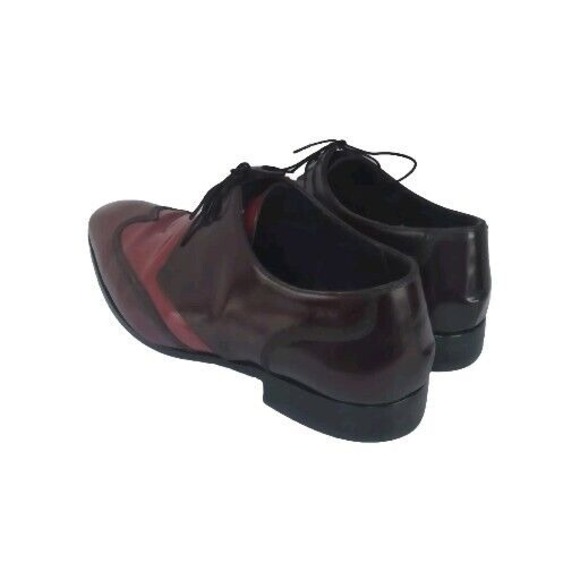 Leather Wingtip Oxford Dress Shoes Burgundy Red Lace Up Formal Size Leather Wingtip Oxford Dress Shoes Burgundy Red Lace Up Formal Size